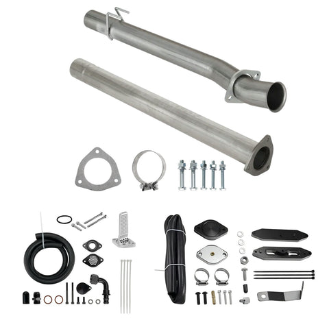 4" DPF Delete Pipe & EGR CCV Delete Kit For 2011-2023 6.7L Powerstroke Ford F250 F350