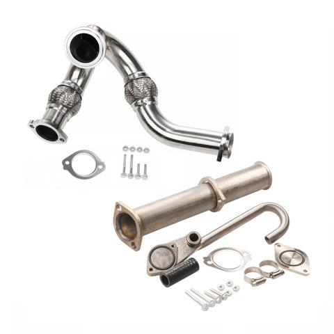 EGR Delete Kit w/ UpPipe Y-Pipe for 2003-2007 6.0 Powerstroke Ford F250 Super Duty Excursion