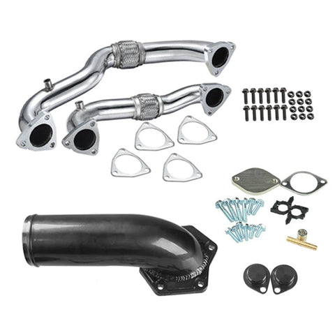 EGR Delete Plates Bypass Exhaust Up Pipes For 2008-2010 6.4L Powerstroke Ford F250